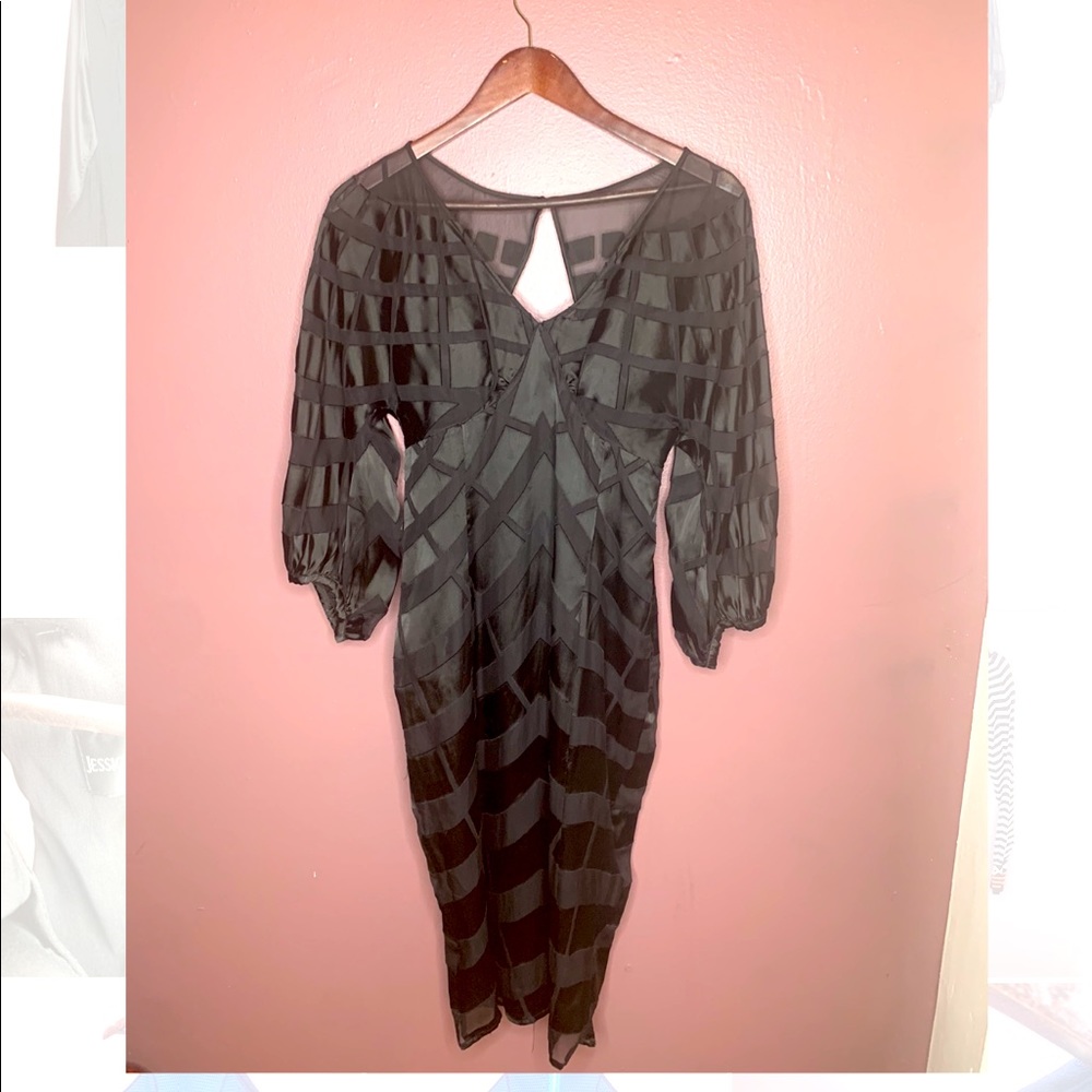 Black Silk and Rayon Tracy Reese Dress